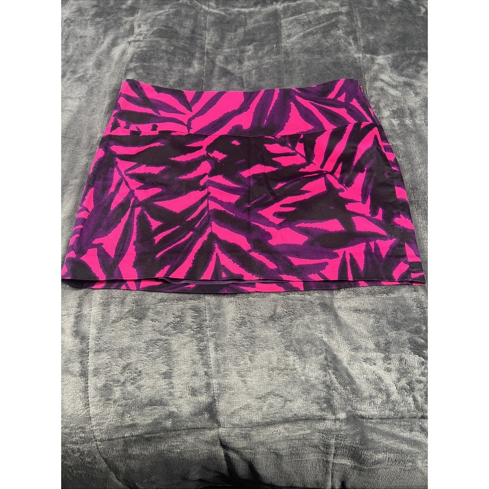 Express Design Studio Stretch Mini Skirt Pink Purple Black Y2K read descriptio